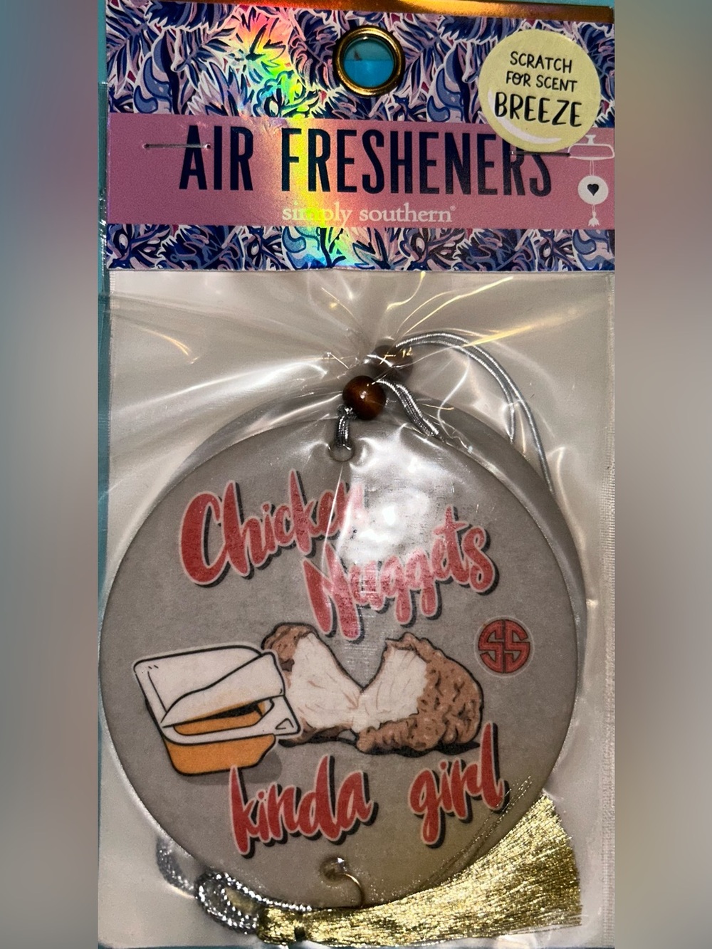 Simply Southern Gray Chicken Nuggets Kinda Girl Air Freshener 2-pack Breeze